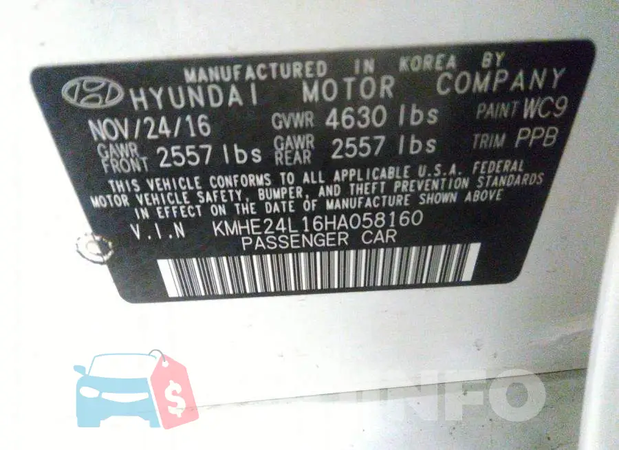 KMHE24L16HA058160 Photo# 9