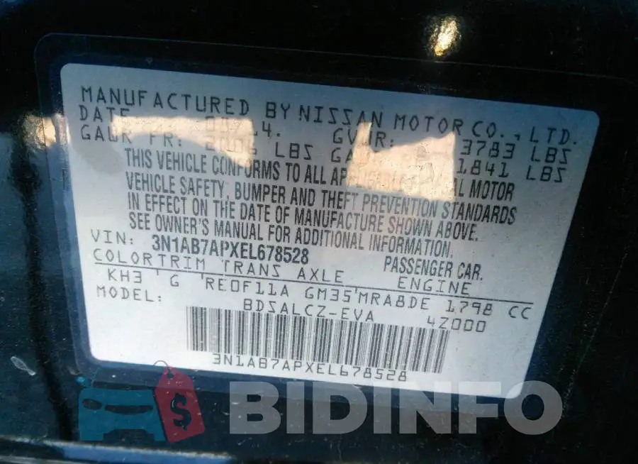 3N1AB7APXEL678528 Photo# 9