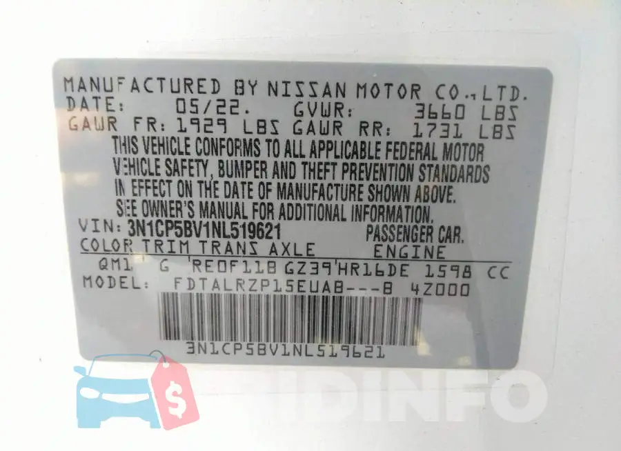 3N1CP5BV1NL519621 Photo# 9