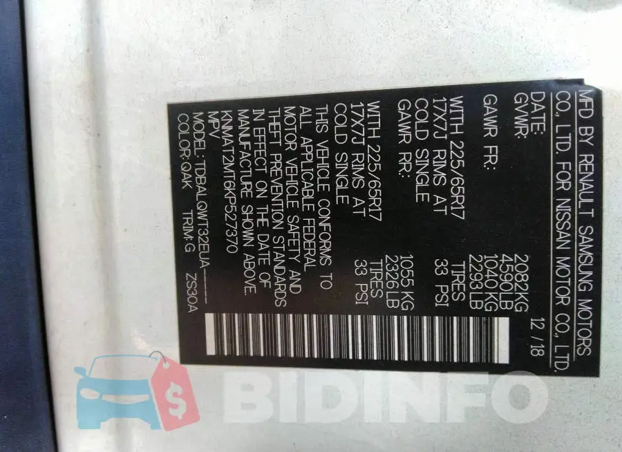KNMAT2MT6KP527370 Photo# 9