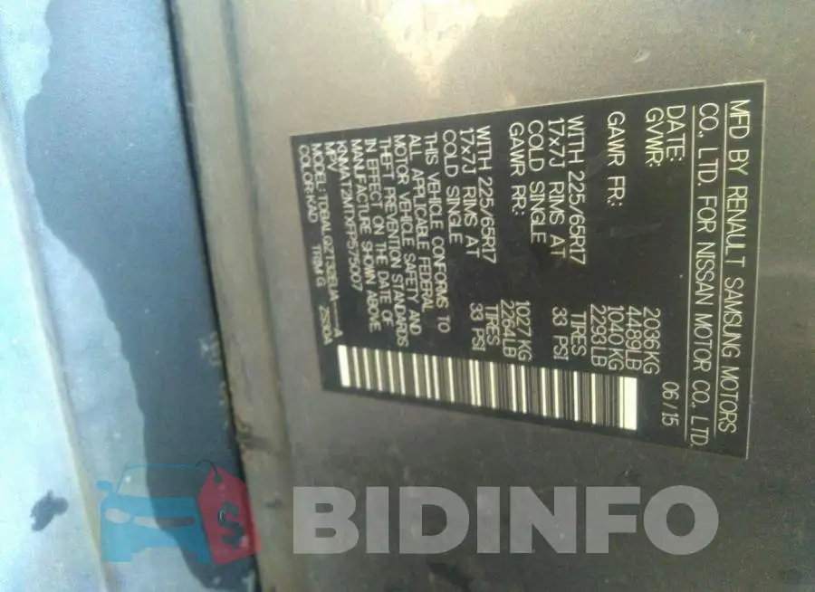 KNMAT2MTXFP575007 Photo# 9