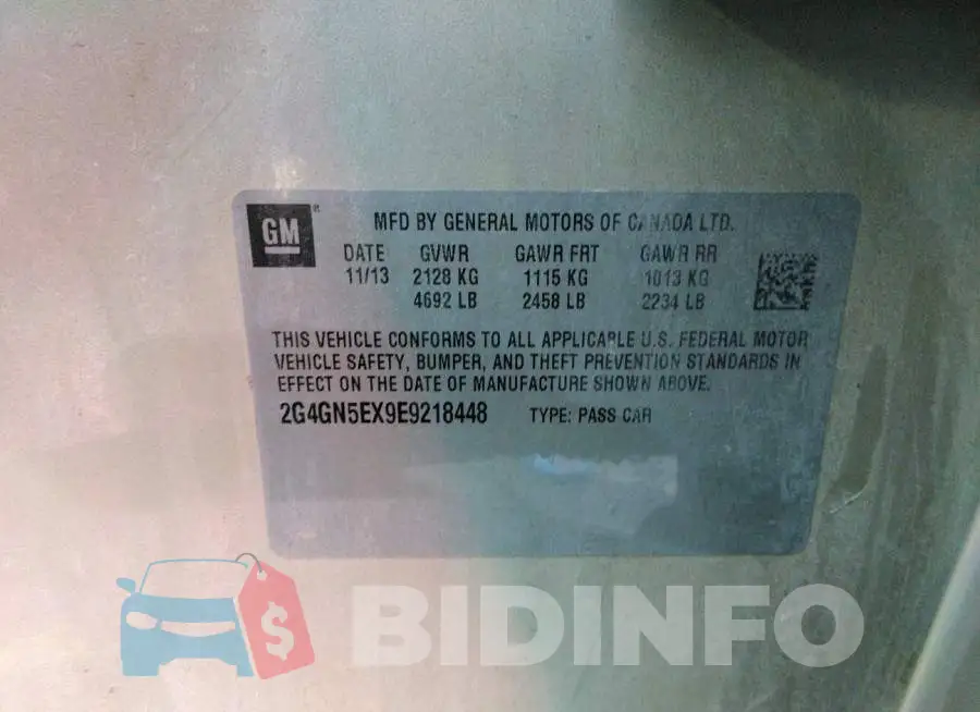 2G4GN5EX9E9218448 Photo# 9