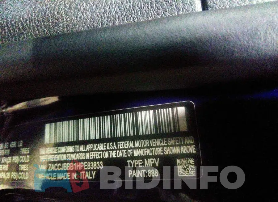 ZACCJBBB1HPE83833 Photo# 9