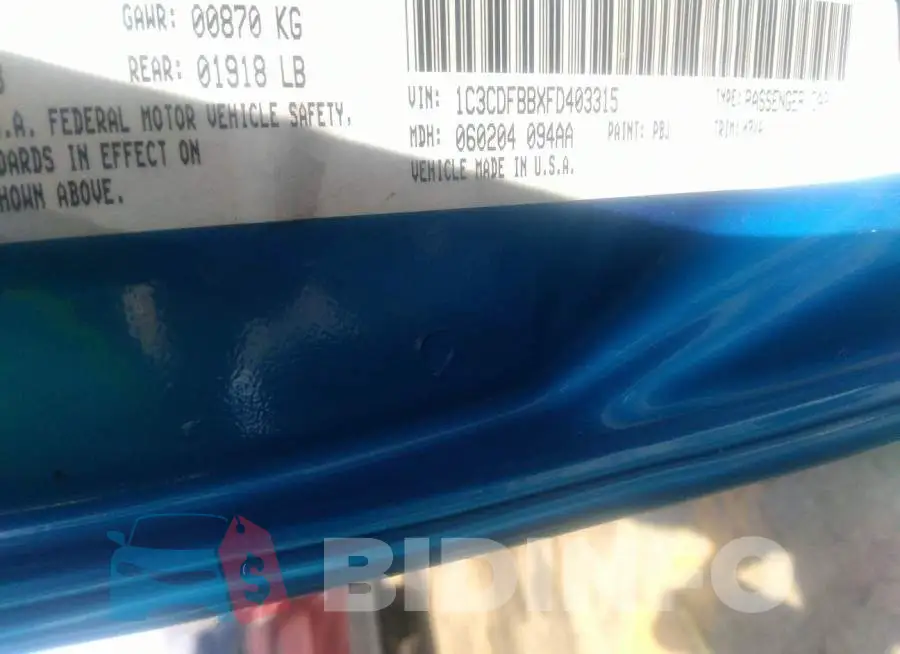 1C3CDFBBXFD403315 Photo# 9