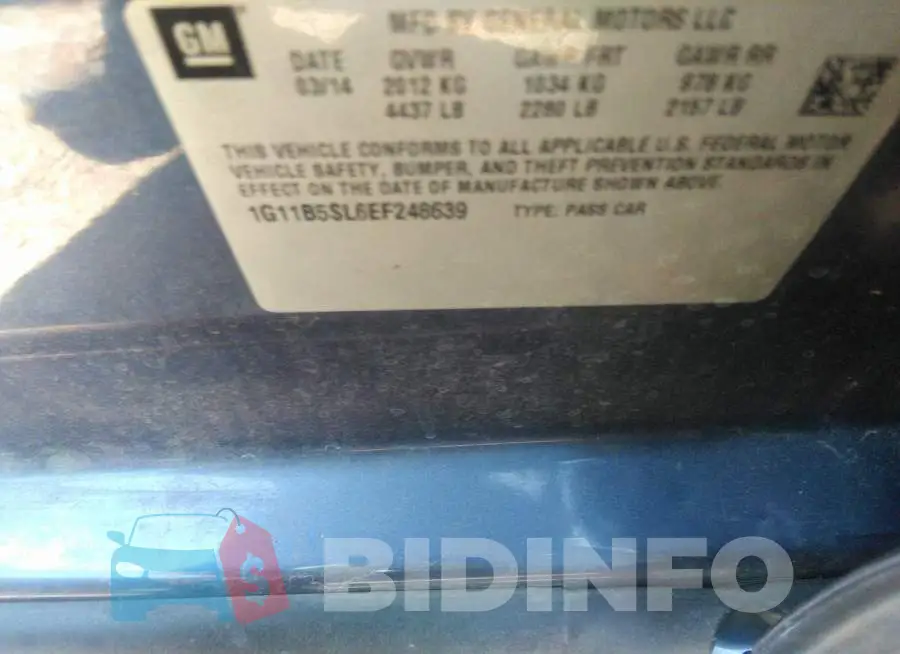 1G11B5SL6EF248639 Photo# 9