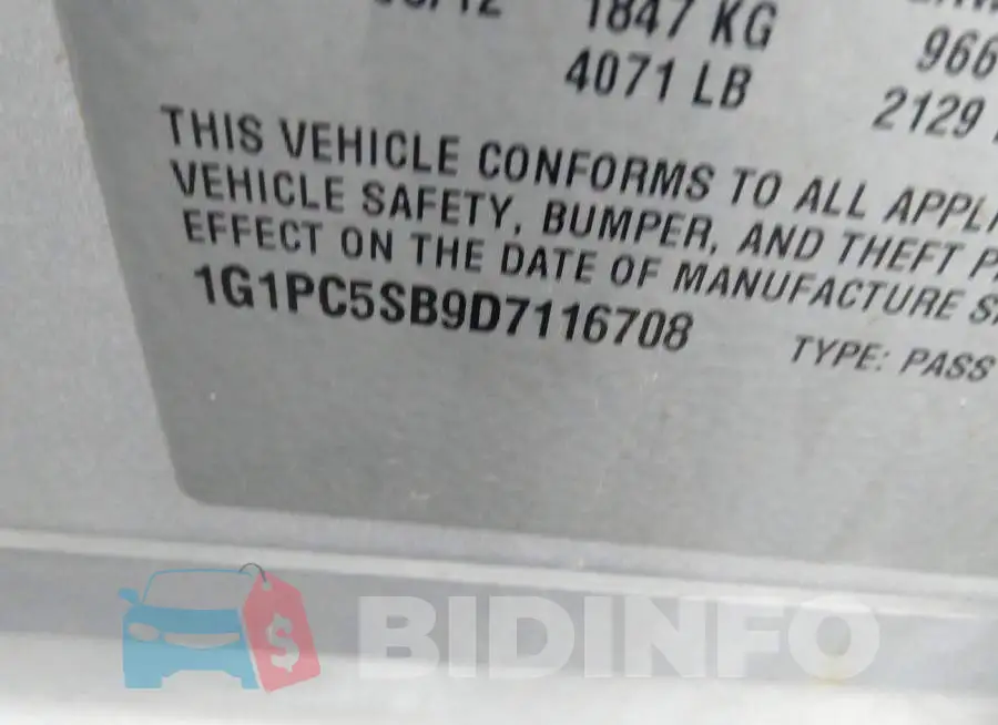 1G1PC5SB9D7116708 Photo# 9