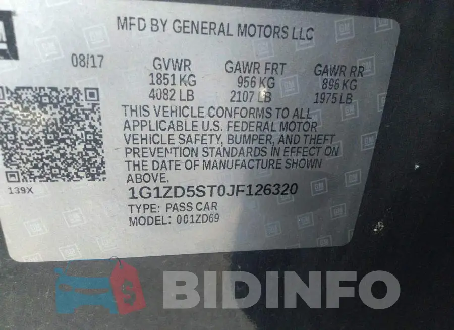 1G1ZD5ST0JF126320 Photo# 9