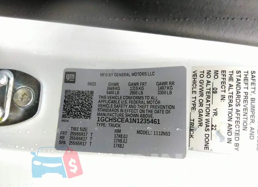 1GCHSCEA1N1235461 Photo# 9