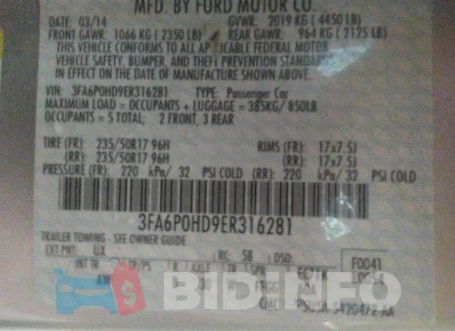 3FA6P0HD9ER316281 Photo# 9