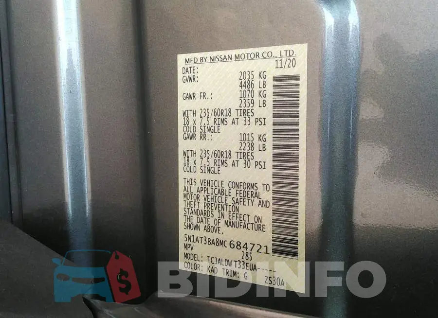 5N1AT3BA8MC684721 Photo# 9