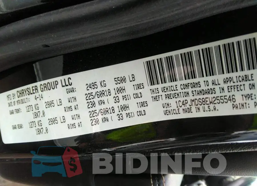 1C4PJMDS8EW255546 Photo# 9