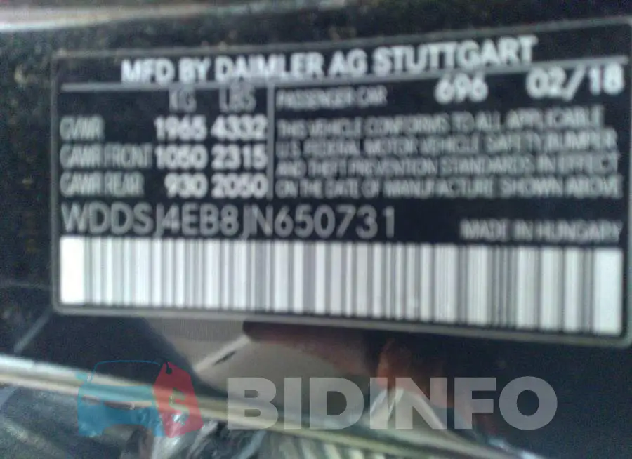 WDDSJ4EB8JN650731 Photo# 9
