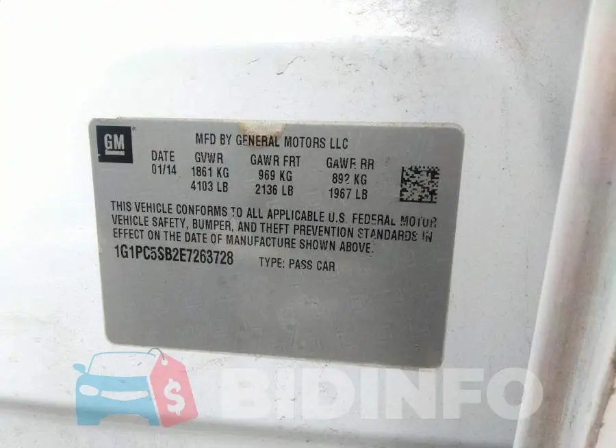 1G1PC5SB2E7263728 Photo# 9