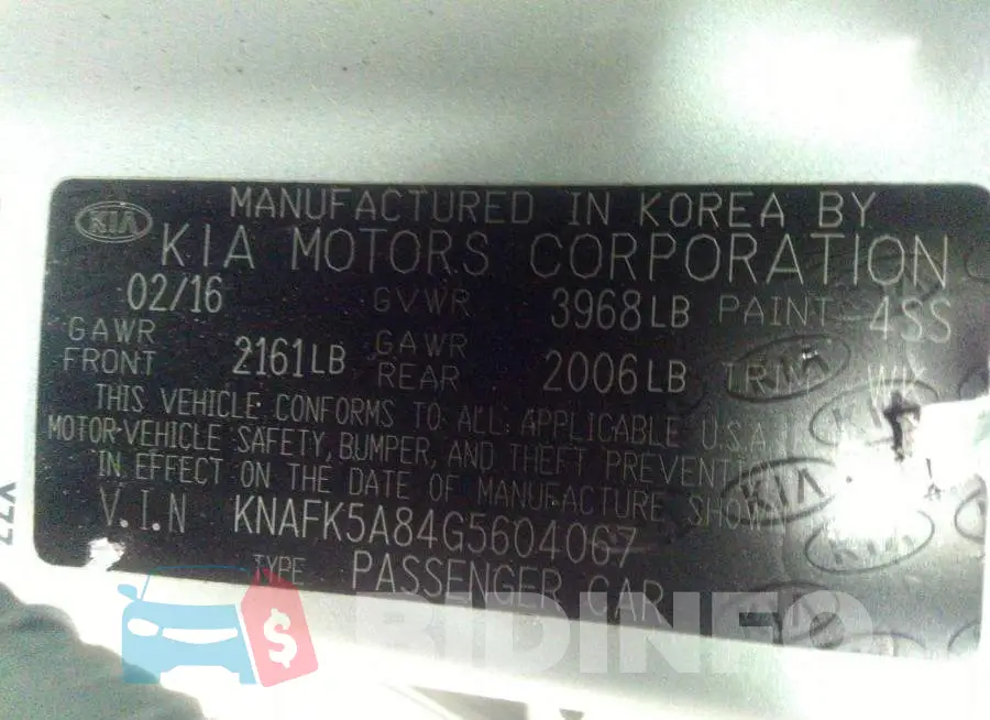 KNAFK5A84G5604067 Photo# 9