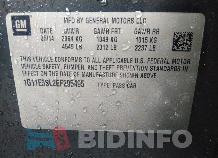 1G11E5SL2EF295495 Photo# 9