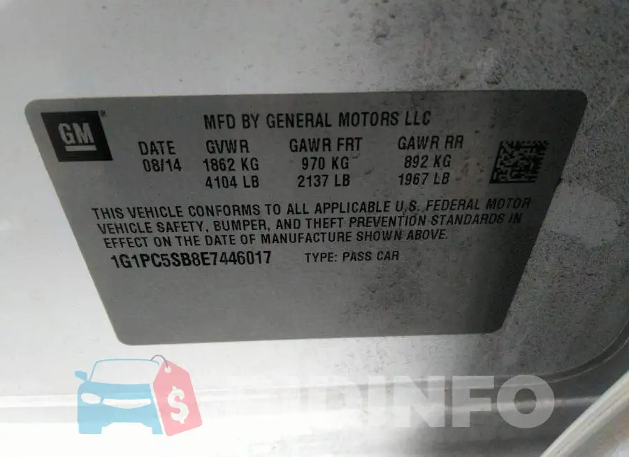 1G1PC5SB8E7446017 Photo# 9