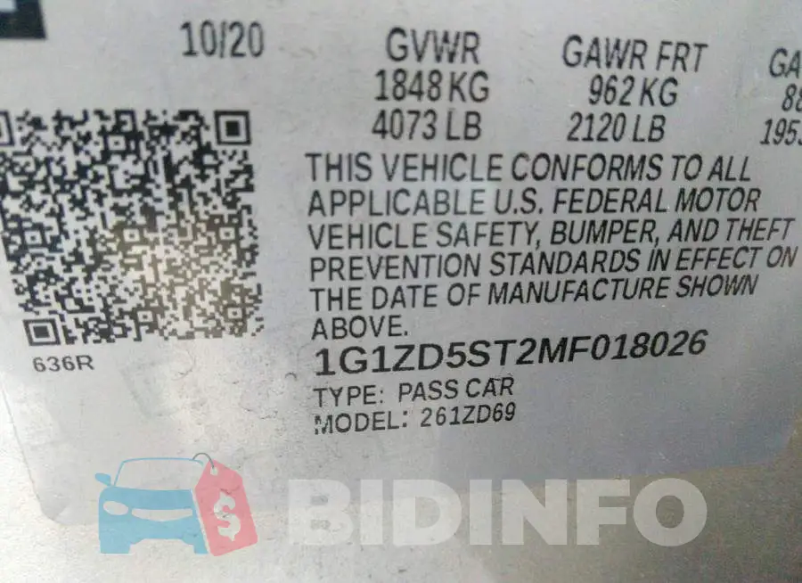 1G1ZD5ST2MF018026 Photo# 9