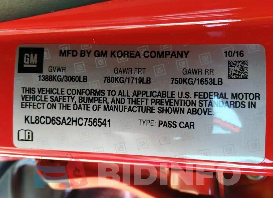 KL8CD6SA2HC756541 Photo# 9