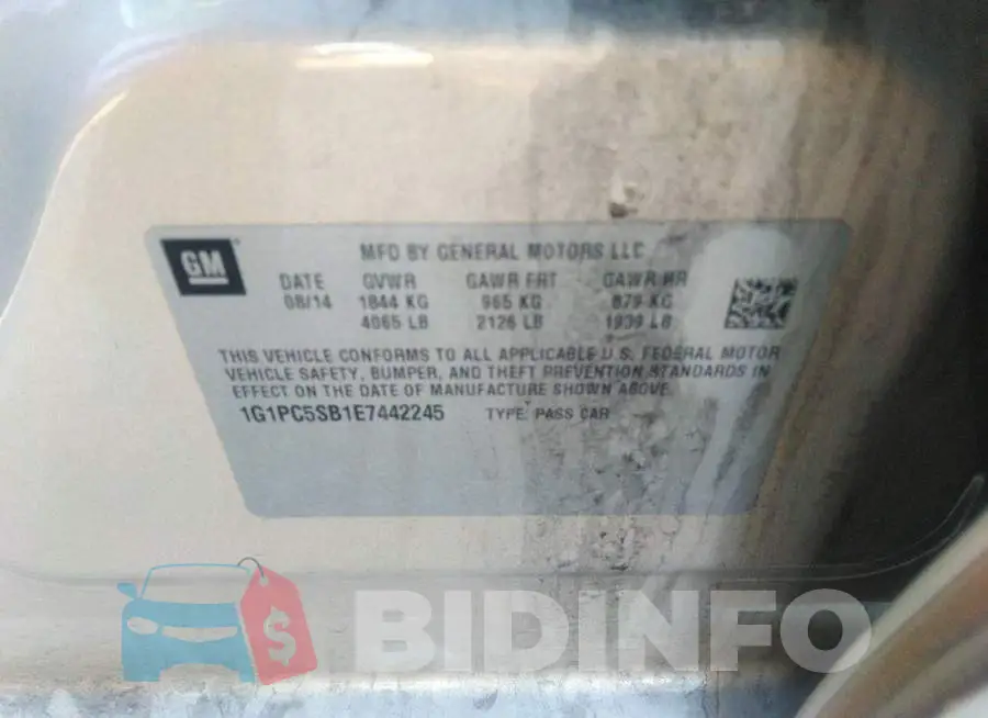 1G1PC5SB1E7442245 Photo# 9