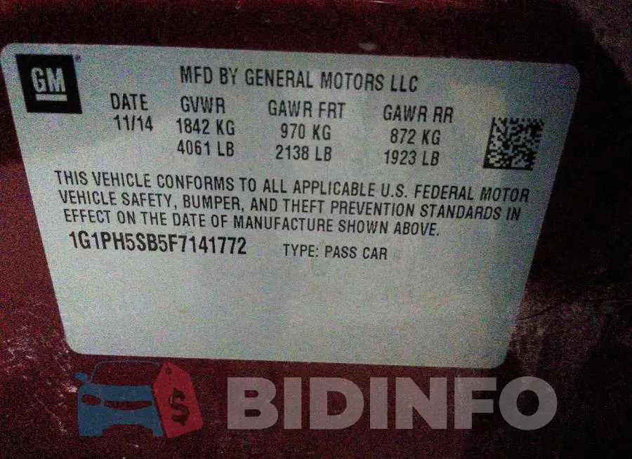1G1PH5SB5F7141772 Photo# 9
