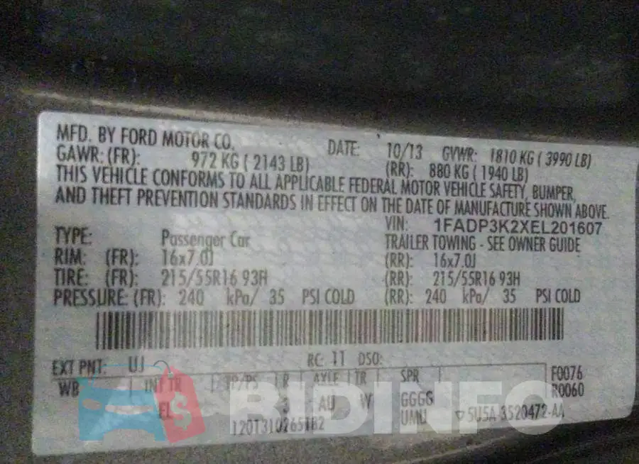1FADP3K2XEL201607 Photo# 9