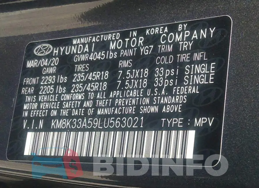KM8K33A59LU563021 Photo# 9