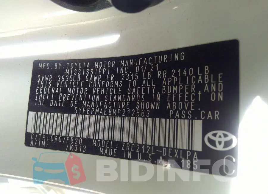 5YFEPMAE8MP212563 Photo# 9