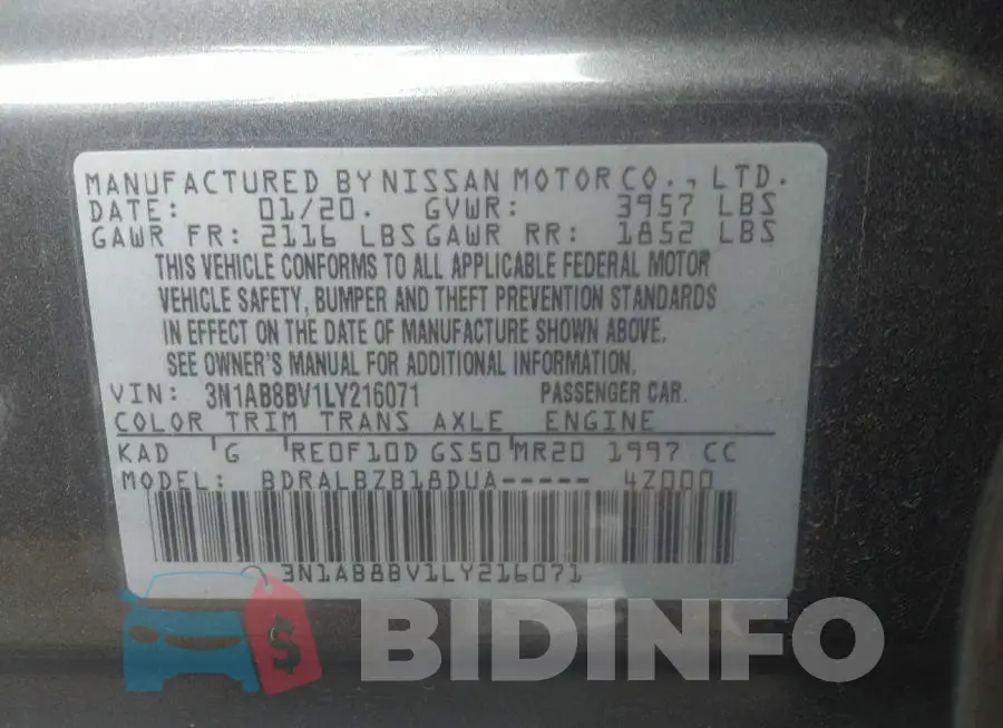 3N1AB8BV1LY216071 Photo# 9
