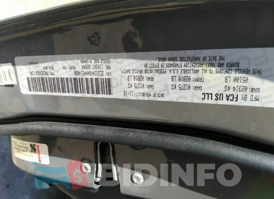 2C3CDXHGXHH514896 Photo# 9