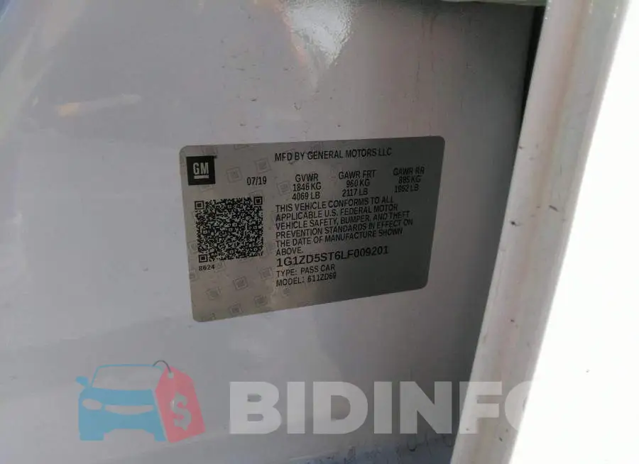 1G1ZD5ST6LF009201 Photo# 9