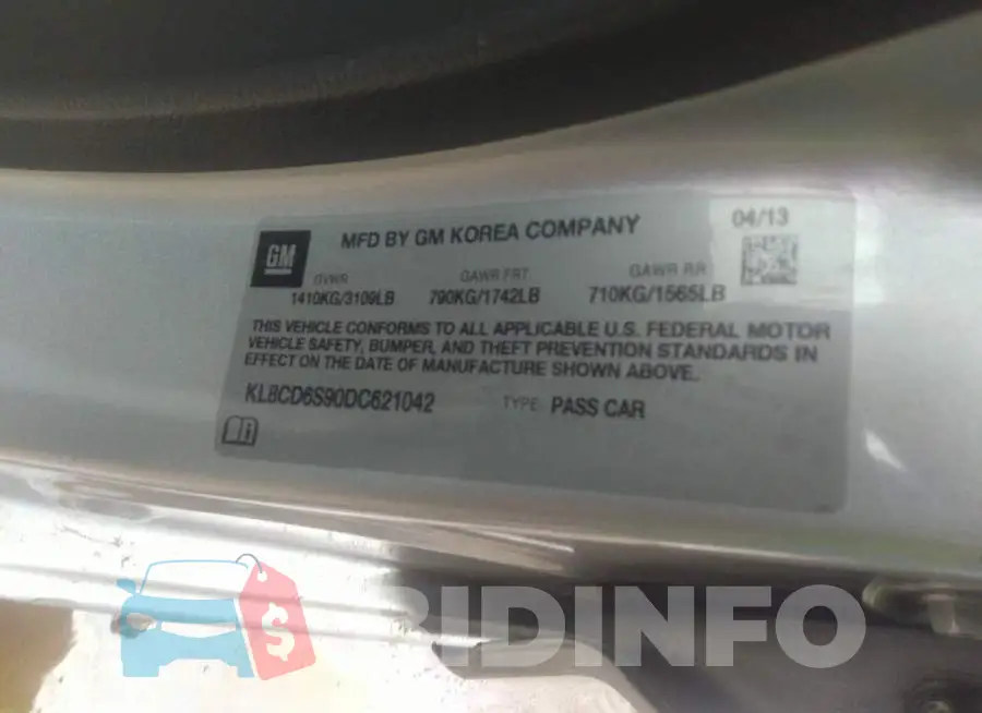 KL8CD6S90DC621042 Photo# 9