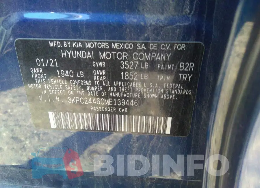 3KPC24A60ME139446 Photo# 9