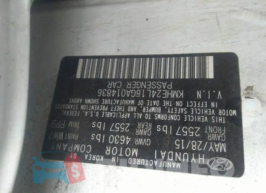 KMHE24L16GA014836 Photo# 9