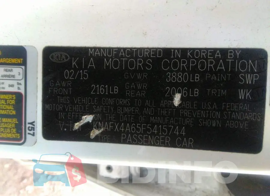 KNAFX4A65F5415744 Photo# 9
