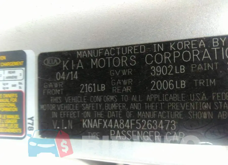 KNAFX4A84F5263473 Photo# 9