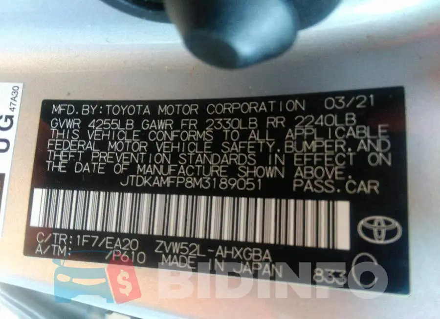 JTDKAMFP8M3189051 Photo# 9