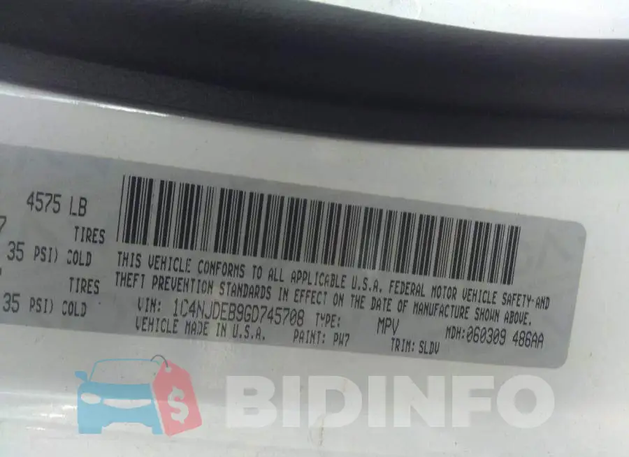 1C4NJDEB9GD745708 Photo# 9
