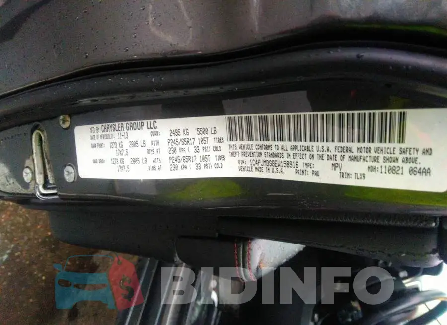 1C4PJMBS8EW158916 Photo# 9
