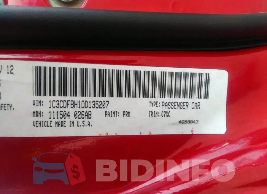 1C3CDFBH1DD135207 Photo# 9