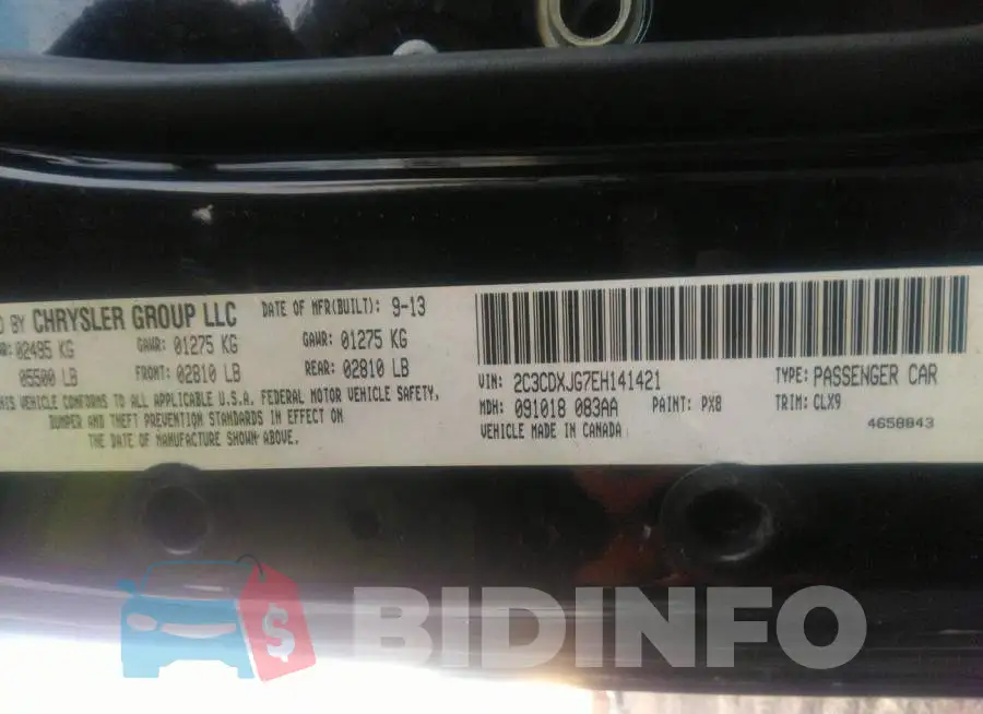 2C3CDXJG7EH141421 Photo# 9