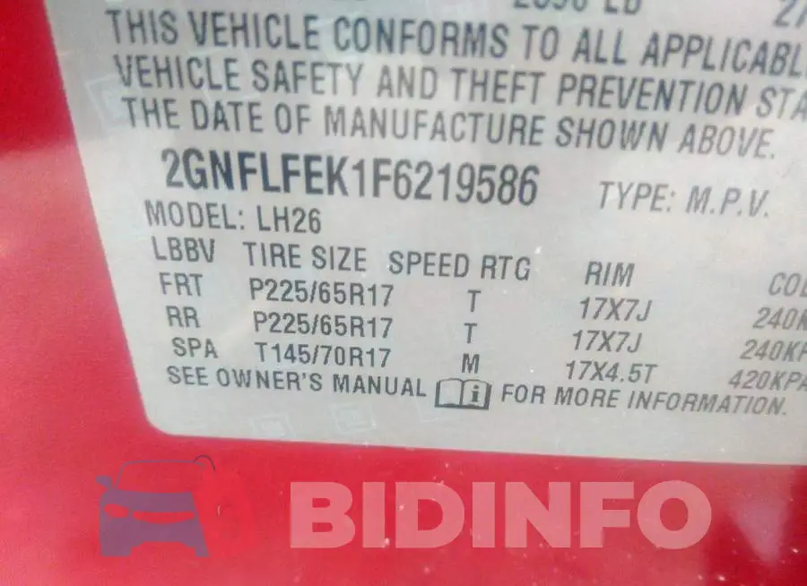 2GNFLFEK1F6219586 Photo# 9