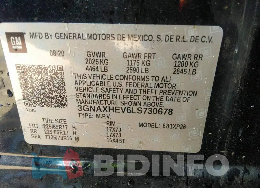 3GNAXHEV6LS730678 Photo# 9