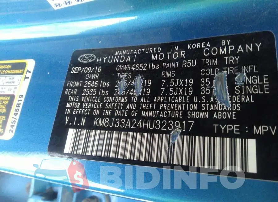 KM8J33A24HU323917 Photo# 9
