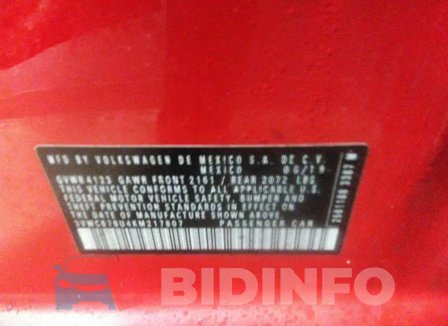 3VWCB7BU4KM217807 Photo# 9
