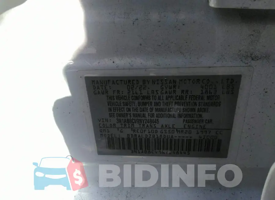3N1AB8CV9NY248445 Photo# 9