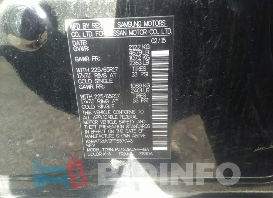 KNMAT2MV9FP537043 Photo# 9