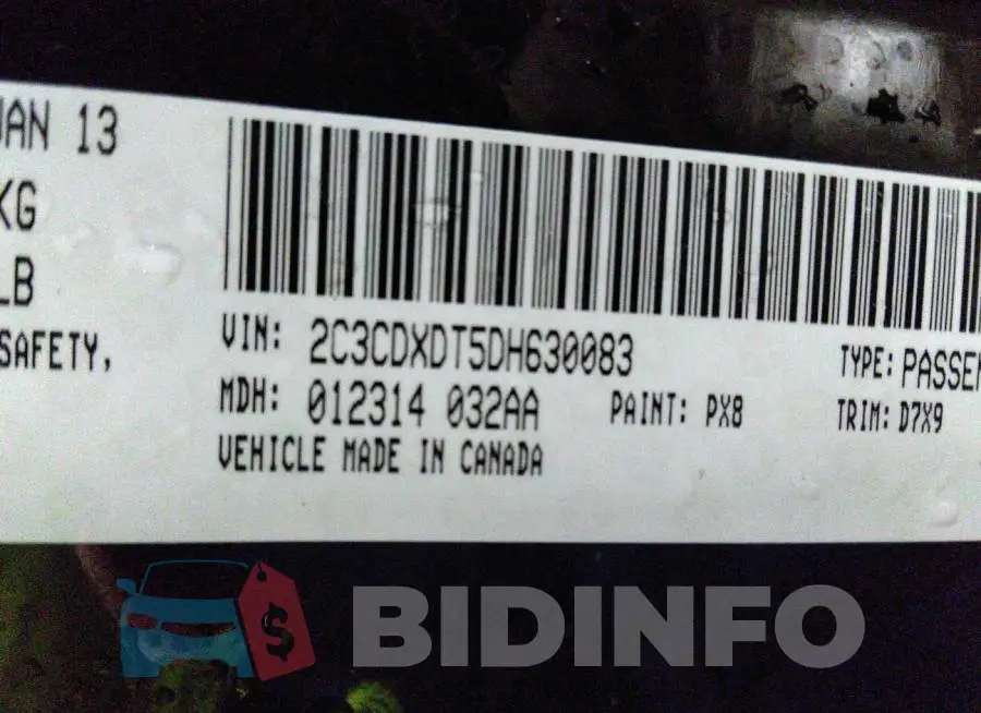 2C3CDXDT5DH630083 Photo# 9
