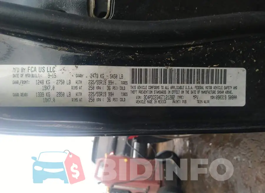 3C4PDCEG4GT121282 Photo# 9