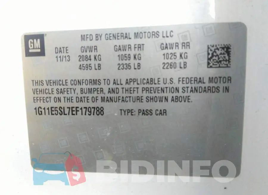 1G11E5SL7EF179788 Photo# 9