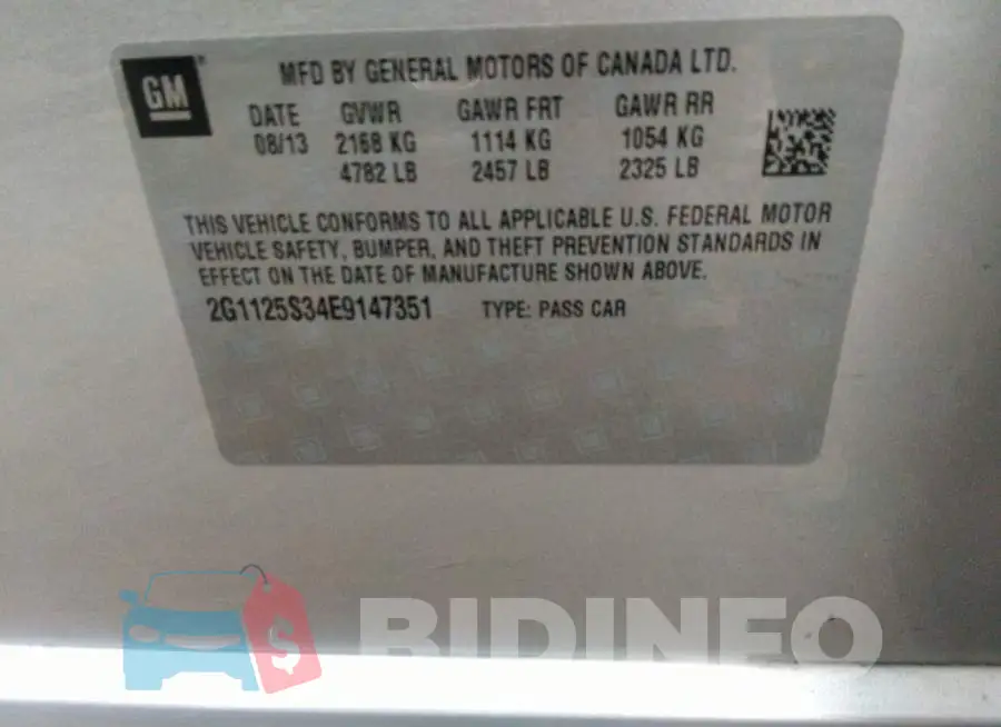 2G1125S34E9147351 Photo# 9